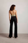 Lincoln Heights Black Side Slits Straight Leg Jeans