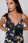 Love on Me Asymmetrical Floral Midi Dress - Black