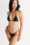 Set Me Free Black Multi Bikini Set With Butterfly Cover-Up Skirt