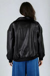 Polished Rebel Oversized Bomber Jacket - Black