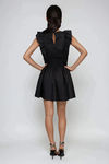 Pretty Girls Ruffle Flare Mini Dress - Black