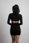 Reach Out Black Cutout Bodycon Mini Dress