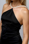 Simply Divine Halter Satin Maxi Dress - Black