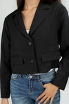 Soft Escape Boxy Cropped Blazer - Black