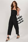 Sounds So Easy Black Strapless Jumpsuit