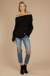 The Chills Black Off Shoulder Sweater
