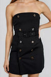 This I Know Belted A-Line Mini Dress - Black