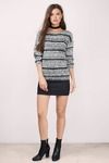 Beki Black & White Striped Sweater