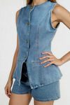 Dream in Denim Vest Top and Short Set - Blue