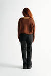 Runaway Brown Textured Long Sleeve Sweater