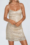 Amora Sequin Cami Mini Dress - Champagne