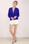 Loveletter Cobalt Chiffon Blouse