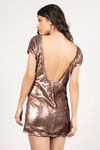 The Light Is Coming Copper Sequin Shift Dress 