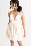 Camryn Cream Tiered Babydoll Mini Dress