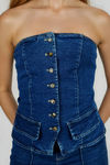 Instant Attraction Strapless Denim Jumpsuit