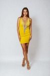 Sweet Escape Plunging Fringe Mini Dress - Dark Tealeaf