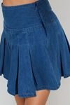 Style Code Pleated Skort - Denim Blue