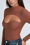 Sassy & Classy Ribbed Bodysuit - Dusty Mauve