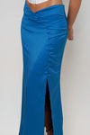 Silken Aura Bottom Maxi Skirt - French Blue