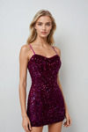 Alodia Sequin Cami Mini Dress - Fuchsia