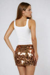 Golden Mood Sequins Mini Skirt - Gold