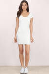 Barrymore Ivory Ribbed Bodycon Dress