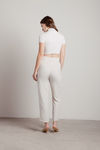 Chill and Chic Ivory Straight Leg Pants