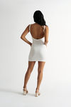 Demigod Ivory Backless Bodycon Mini Dress