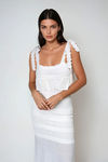 Make You Mine Tie-Shoulder Bodycon Maxi Dress - Ivory