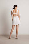 Nora Ivory Backless Mini Dress