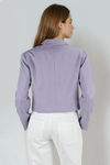 Step Confident Buttoned Cropped Blazer - Lavender