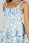 Garden Muse Floral Tiered Maxi Dress - Light Blue