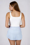 Wink Ready High Waist Pocket Mini Skirt - Light Blue