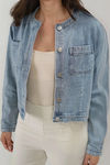 Modern Icon Cropped Denim Jacket - Lt Denim