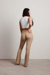 Get Out Mocha Textured Knit Flared Pants