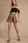 Kylie Mocha Multi  Leopard Mini Skirt