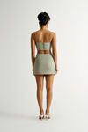 Arden Moss Linen Crop Top And Skirt Set
