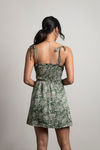 Patricia Moss Green Paisley Fit & Flare Mini Dress