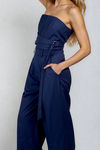 Urban Grace Strapless Jumpsuit - Navy