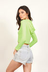 Too Bright Neon Yellow Cropped Hoodie