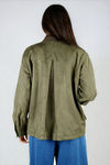 Easy Breezy Button Down Suede Jacket - Olive