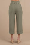 J.O.A. Venture Casual Olive Paperbag Waist Pants