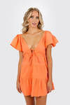 Eleanora Orange Serene Mini Dress