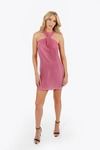 Color of Passion PINK Twist Pleated Dress