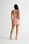 Come With Me Pink Floral Tied Mini Dress