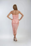Love Potion Sequins Lace Midi Dress - Pink