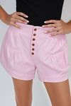 Pure Bliss Button From Shorts - Pink