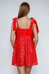 Candy Rush Velvet Sequin Mini Dress - Red