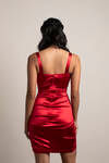 Last Forever Corset Asymmetrical Mini Dress - Red