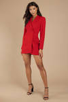 ASTR Lina Red Blazer Dress 